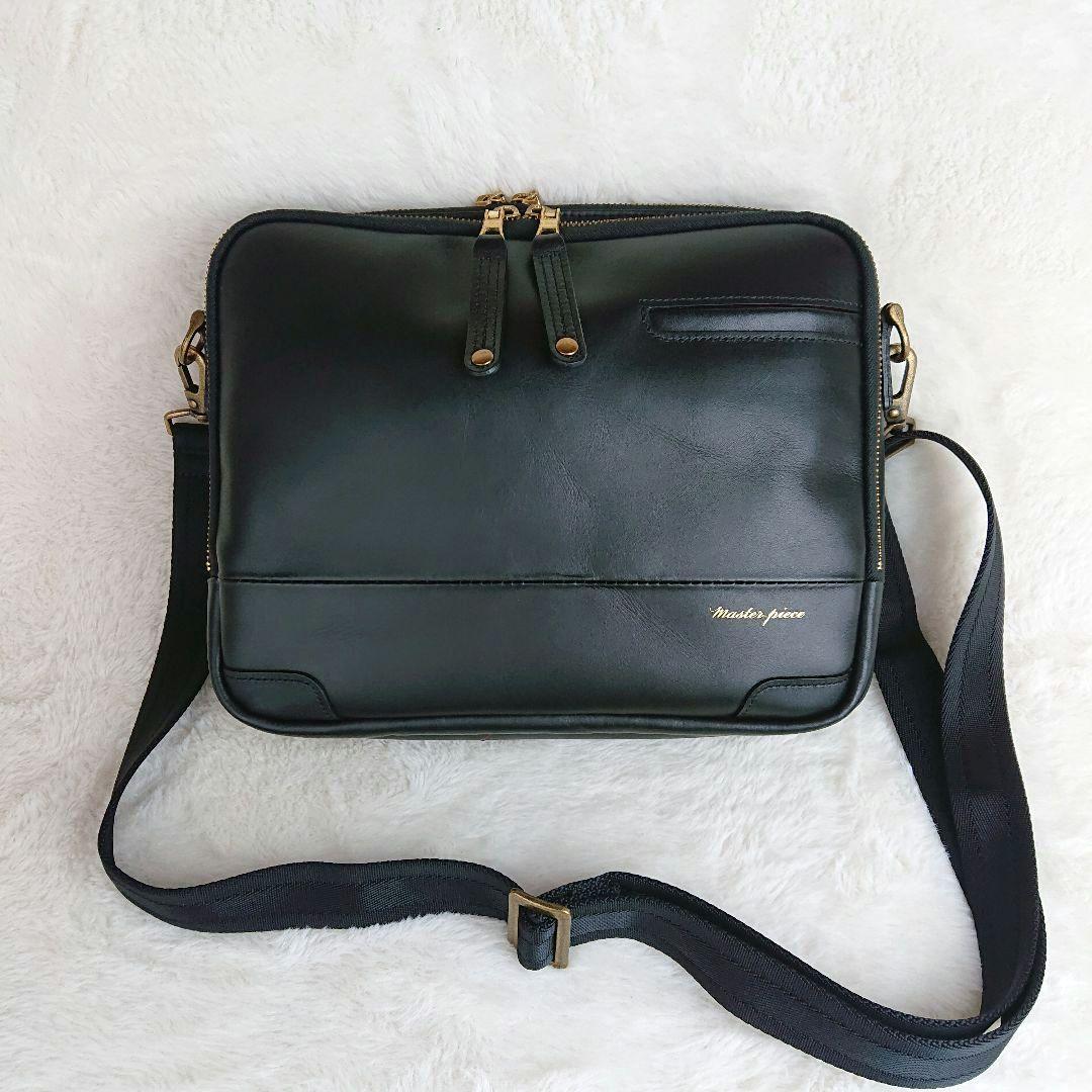 サンサン Master Piece マスターピース レザーショルダーバッグ