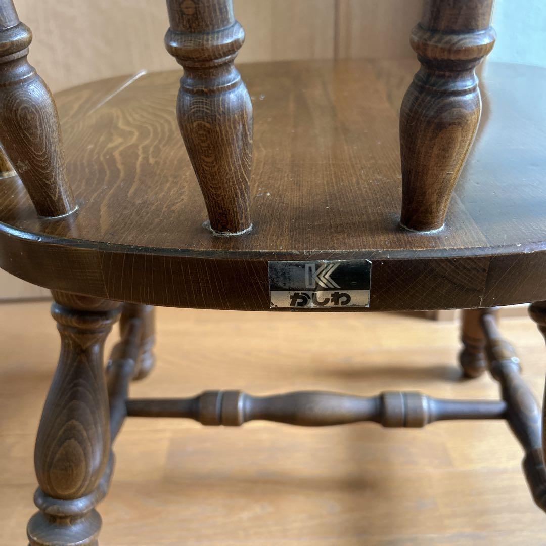 希少 柏木工 ビンテージ チェア 昭和 レトロ 椅子 アンティーク ブラウン