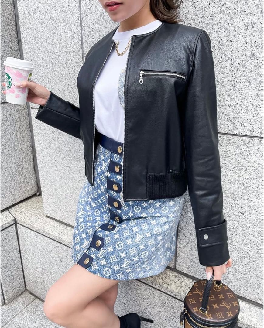 y*✩様 シェリエ レザーライダースブルゾン