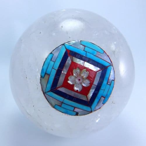 水晶丸玉 曼荼羅と桜