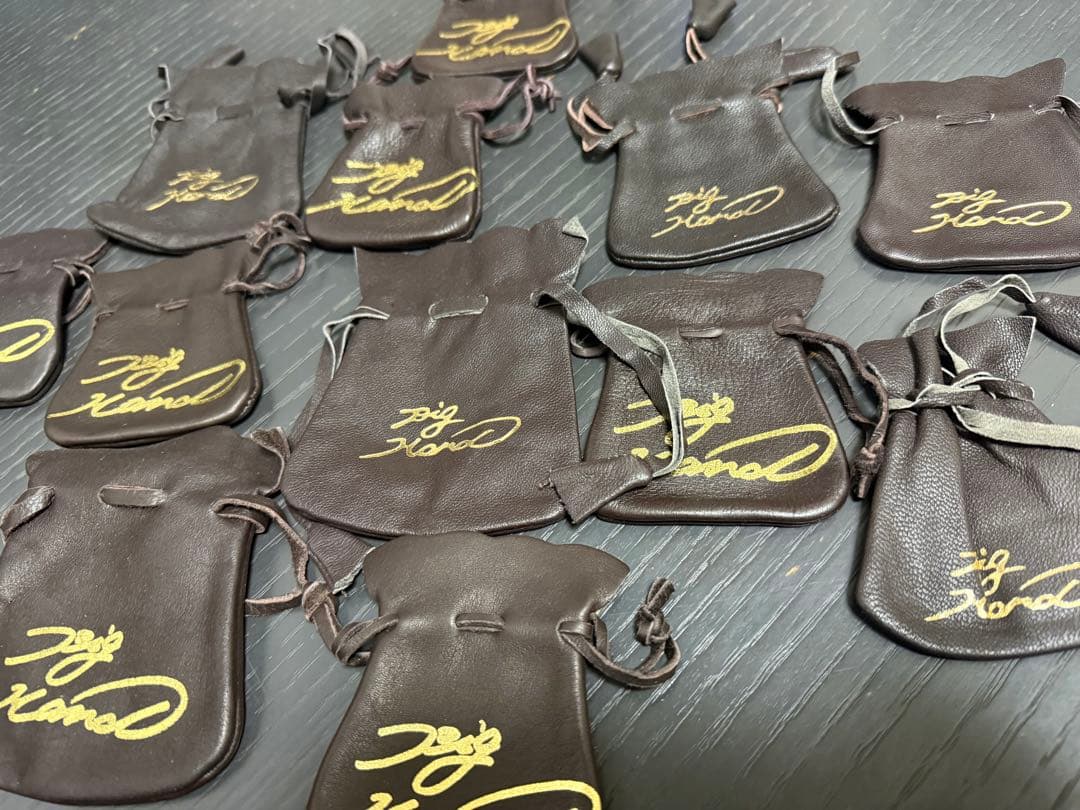 BIGHAND ブラウン巾着袋 13個セット ロゴ入り