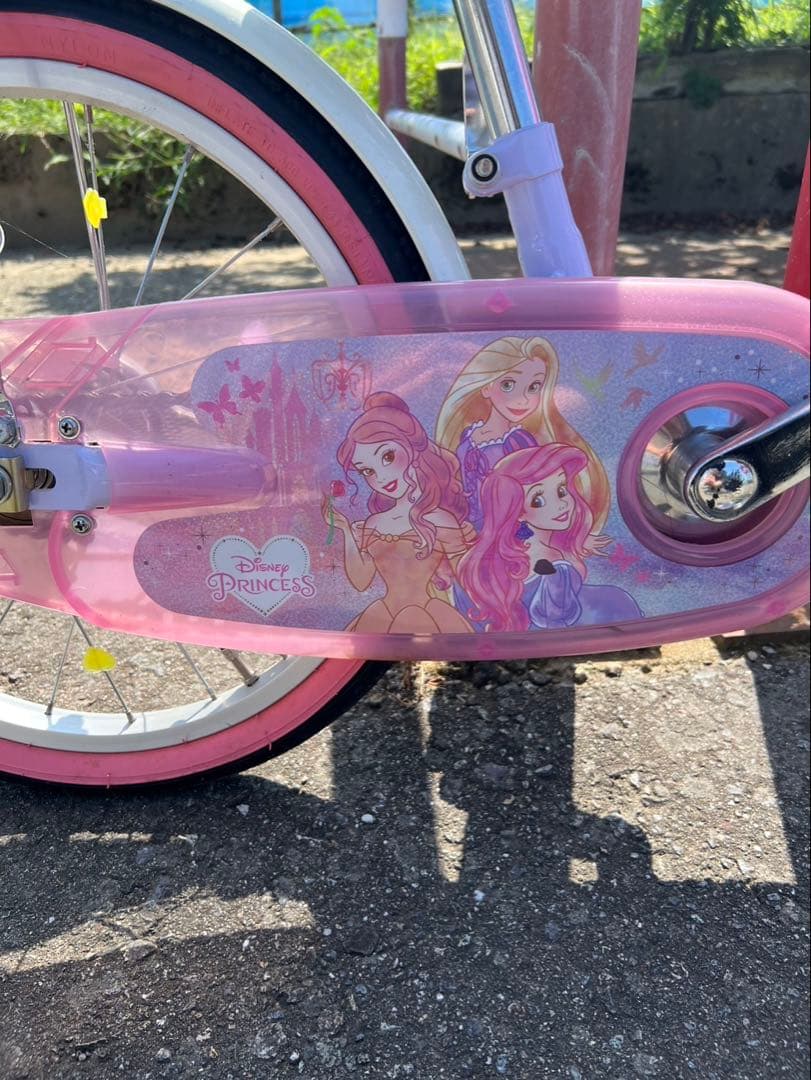 【美品】ディズニープリンセス ゆめかわ　自転車 《18インチ》補助輪あり