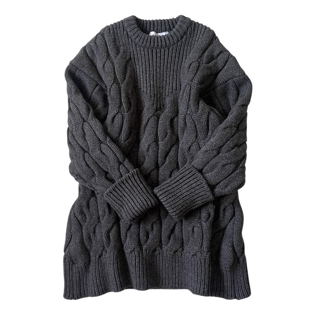 エンフォルド ケーブル ニット CABLE VASE PULLOVER ロング丈