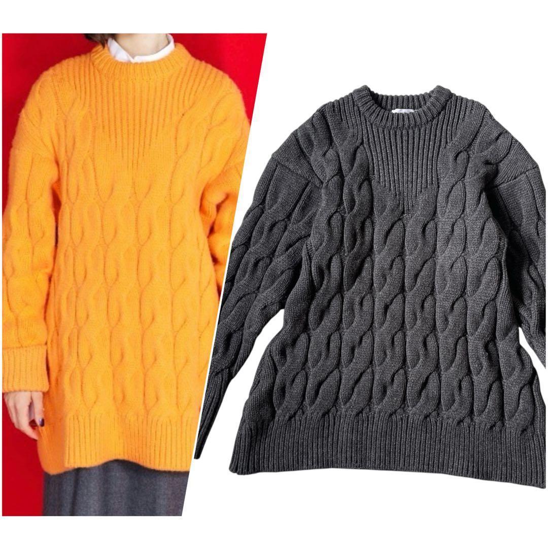 エンフォルド ケーブル ニット CABLE VASE PULLOVER ロング丈