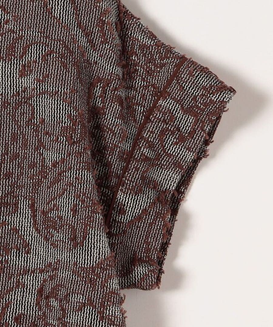 SHIPS any: ♡メッシュ ジャカード カフタン スキッパー ブラウス