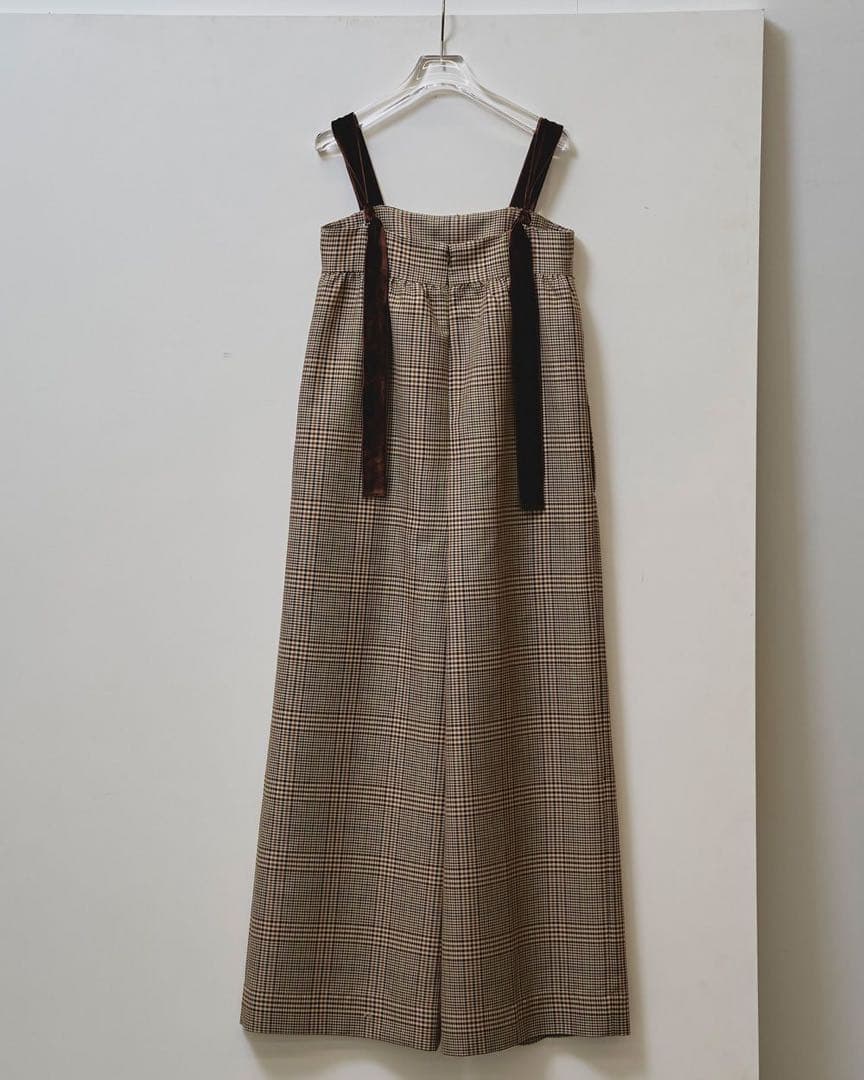 新品タグ付きTODAYFUL チェックワイドコンビネゾン