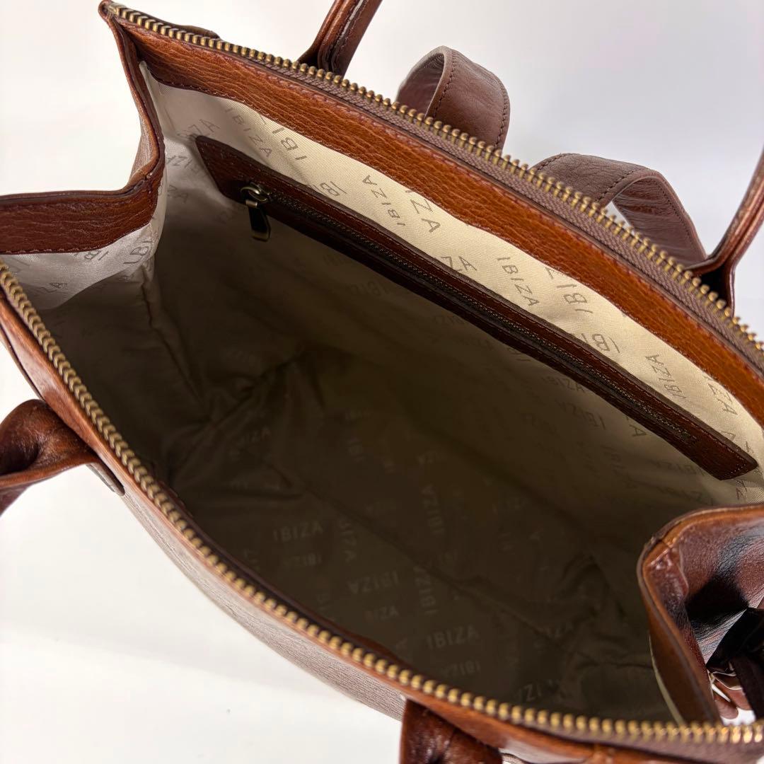 こうすけイビサ　IBIZA　カンビアール　2wayリュック　レザーブラウン