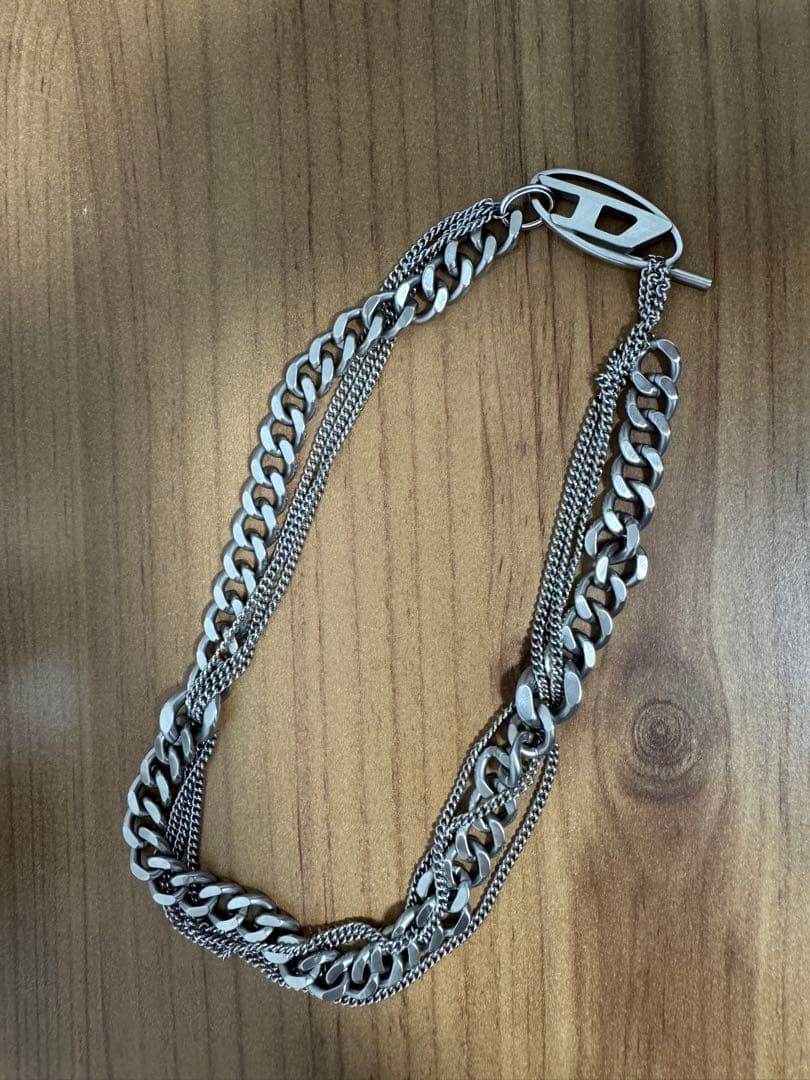 DIESEL ディーゼルネックレス新作シルバー