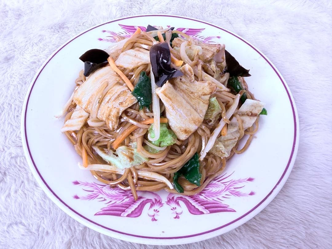 昭和レトロ 焼きそば 食品サンプル 直径約23cm 町中華 屋台