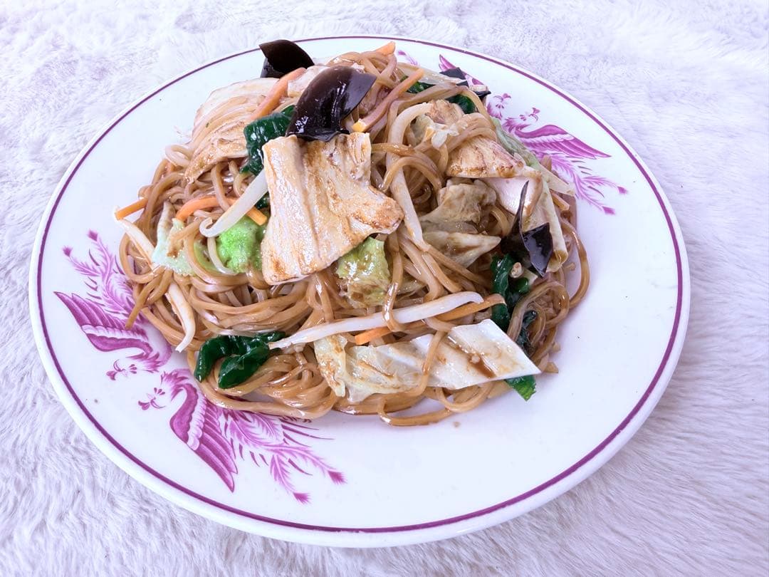 昭和レトロ 焼きそば 食品サンプル 直径約23cm 町中華 屋台