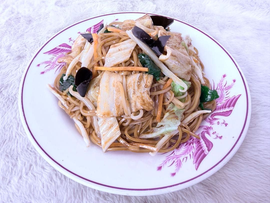 昭和レトロ 焼きそば 食品サンプル 直径約23cm 町中華 屋台