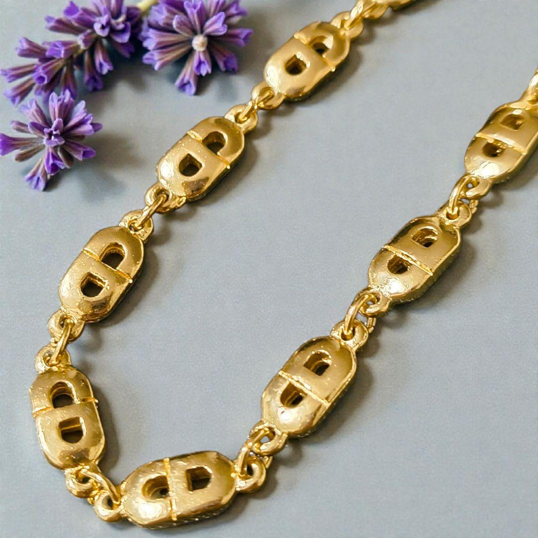 良品/Dior ディオール ブレスレット ゴールド CDロゴ ヴィンテージ 刻印