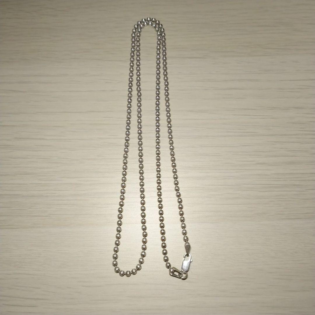 シルバー925 ネックレス 約70cm ボールチェーン アクセサリー
