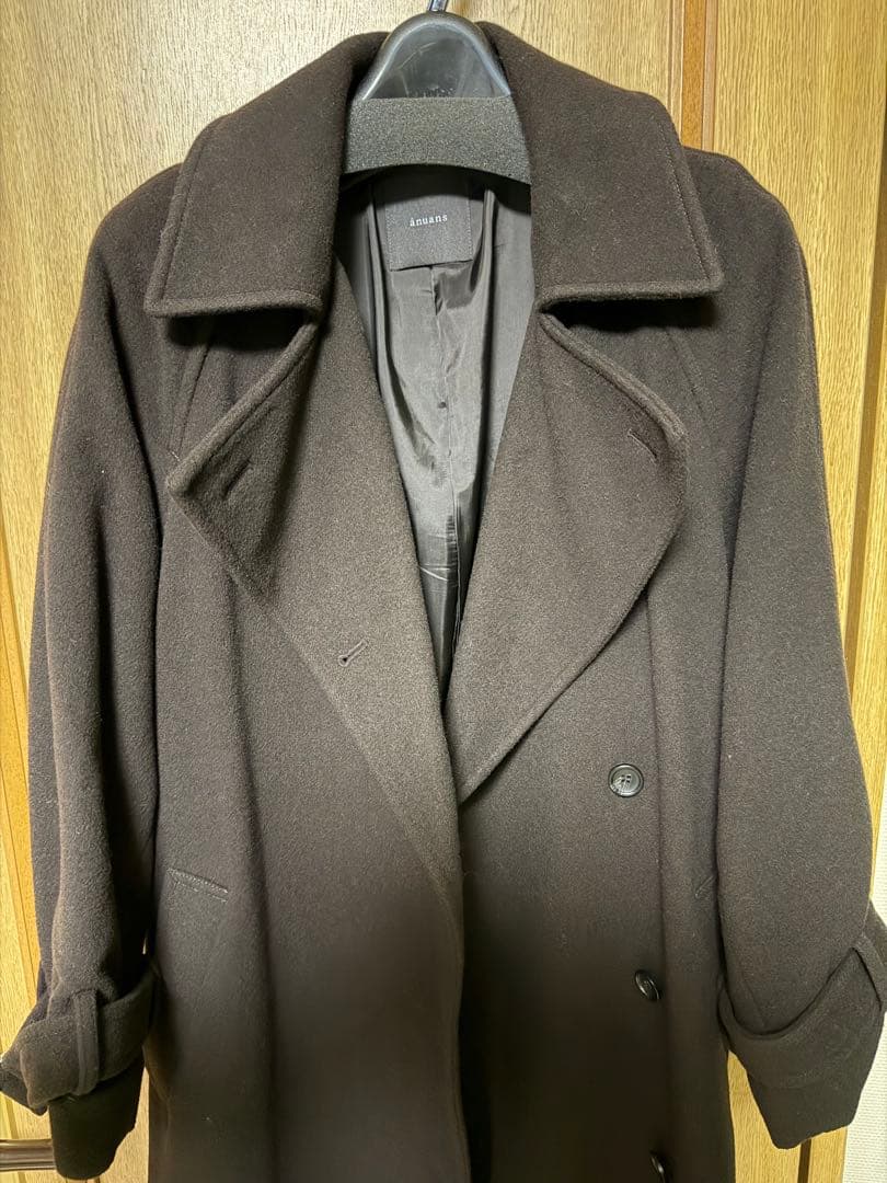 anuans 25AWウールトレンチコート ダークブラウン
