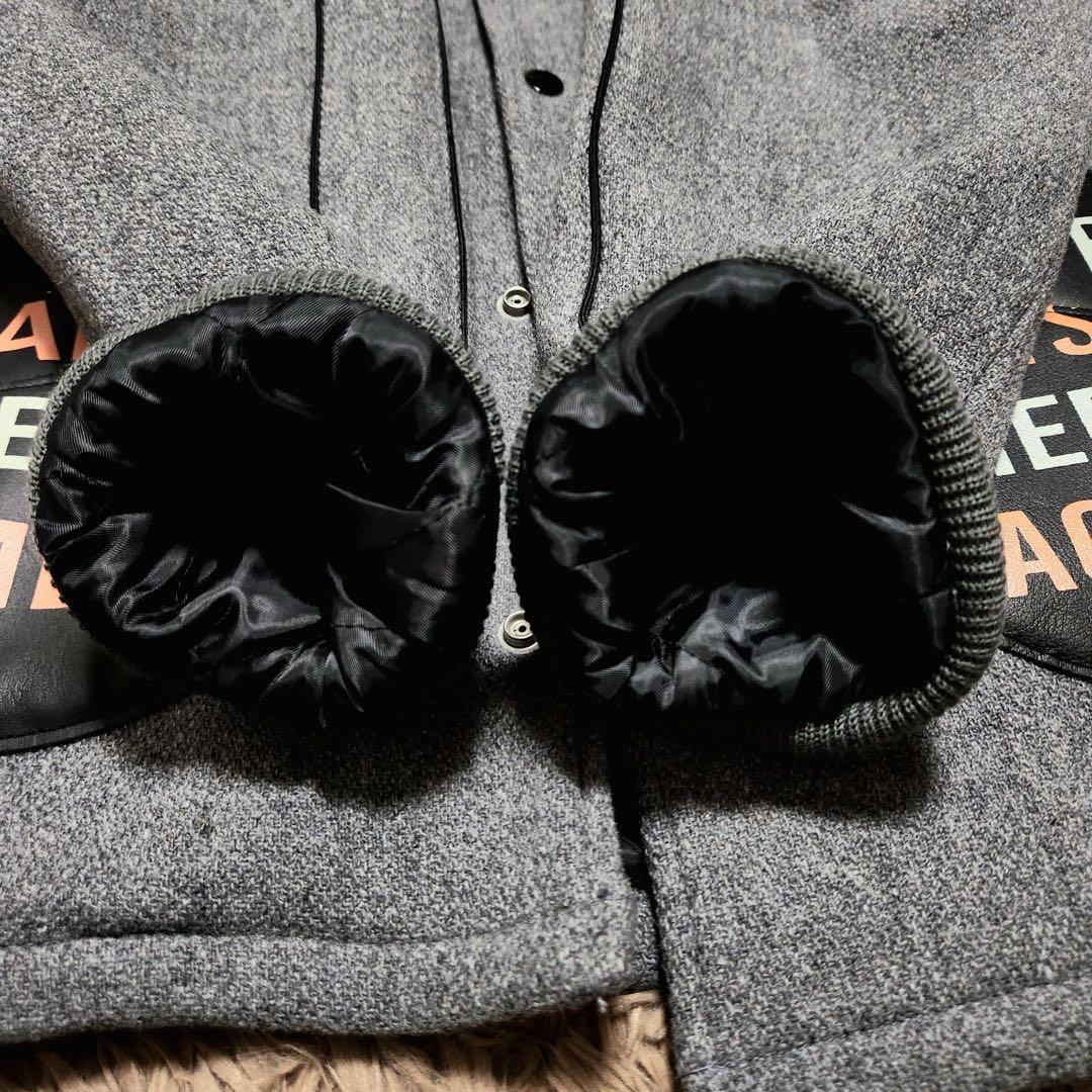 WEIRDO ウィアード メルトンウール ジャケット キルティング レザー M