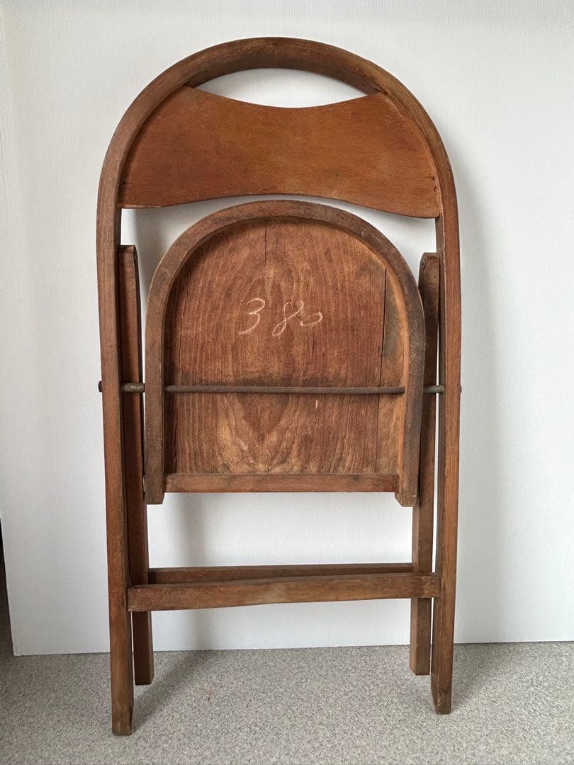 アンティーク　木製フォールディングチェア　　折り畳み椅子　古道具　ヴィンテージ