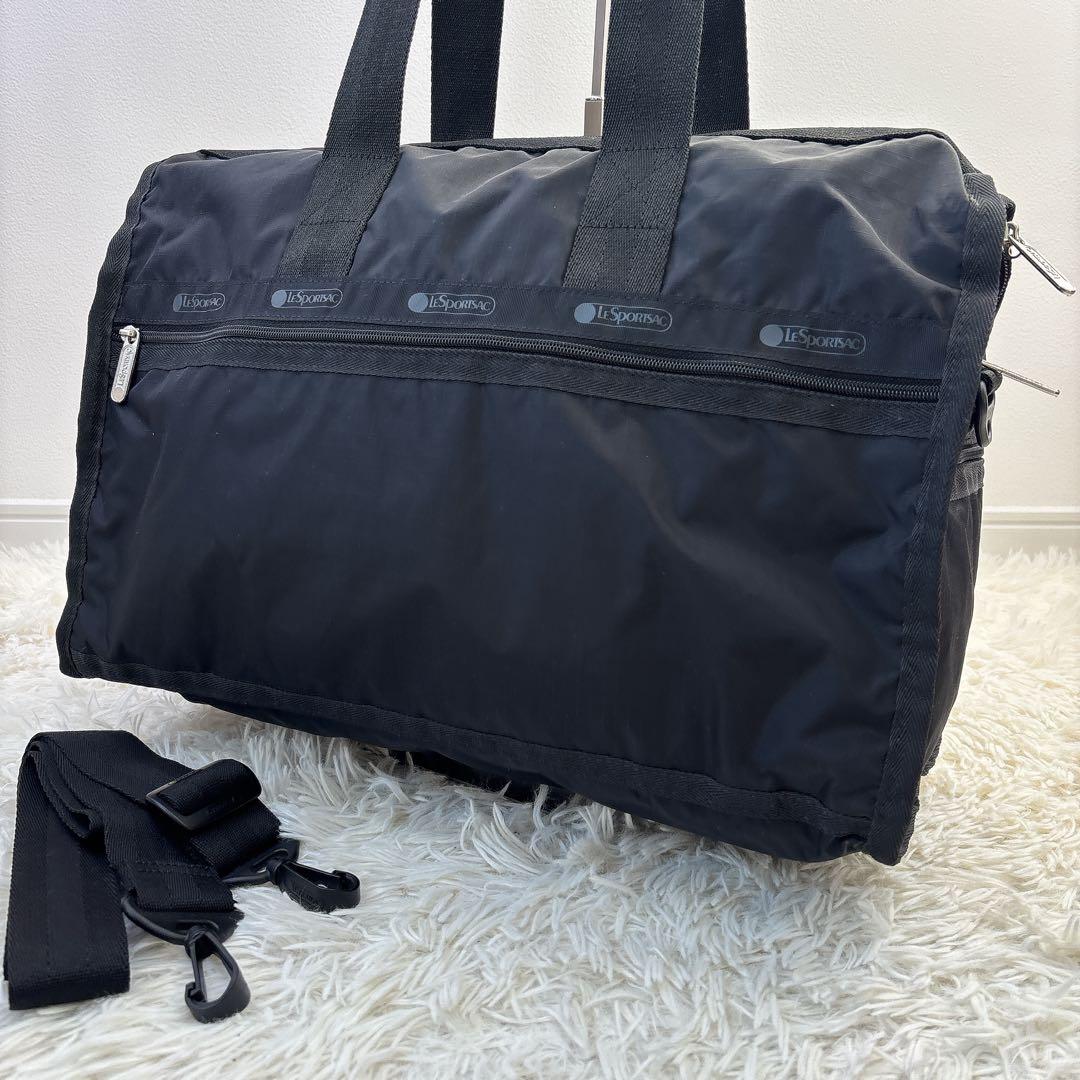未使用級✨LeSportsac レスポ ボストンバッグ 黒 2way軽量