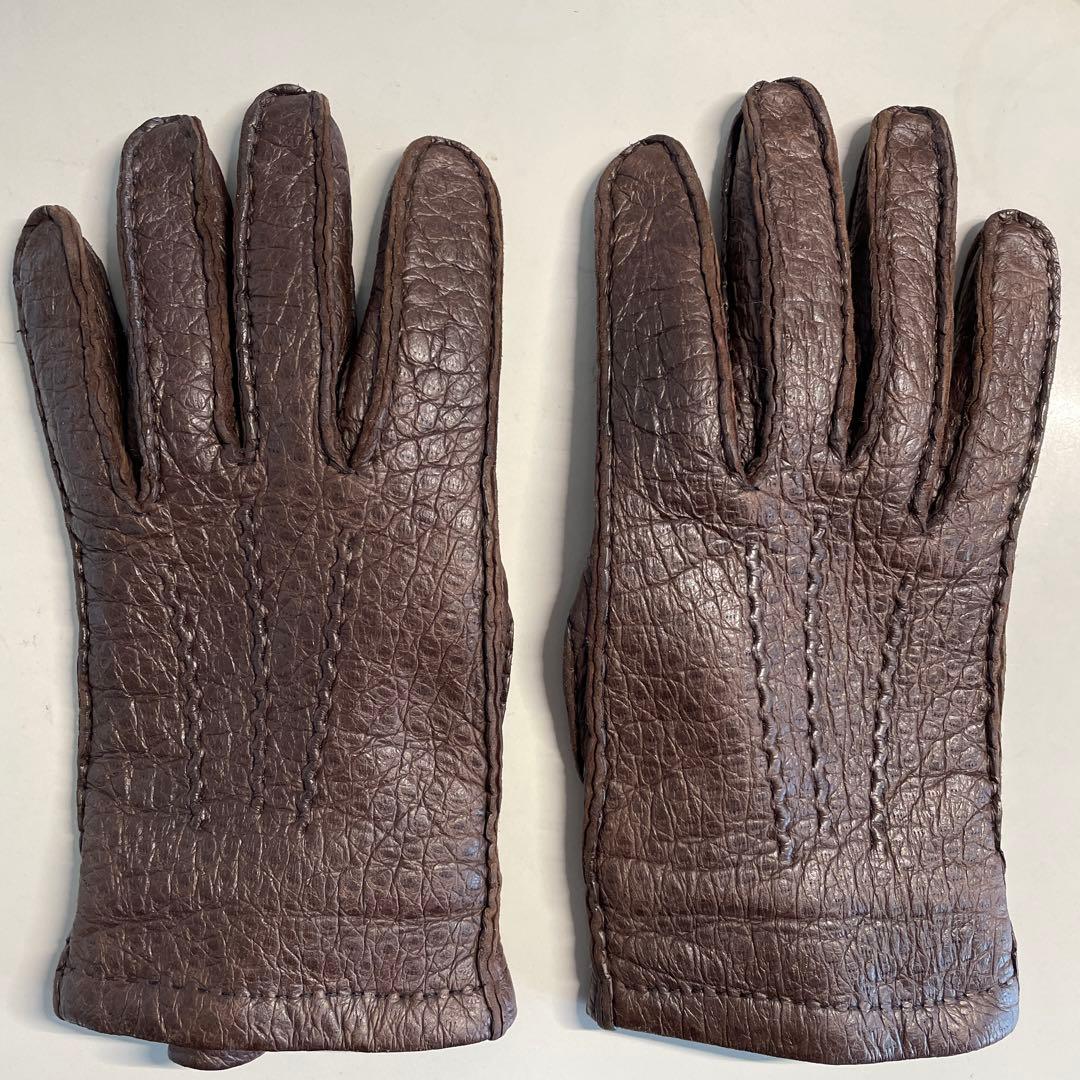 デンツ ペッカリー ブラウン 約7-1/2 ライニング有