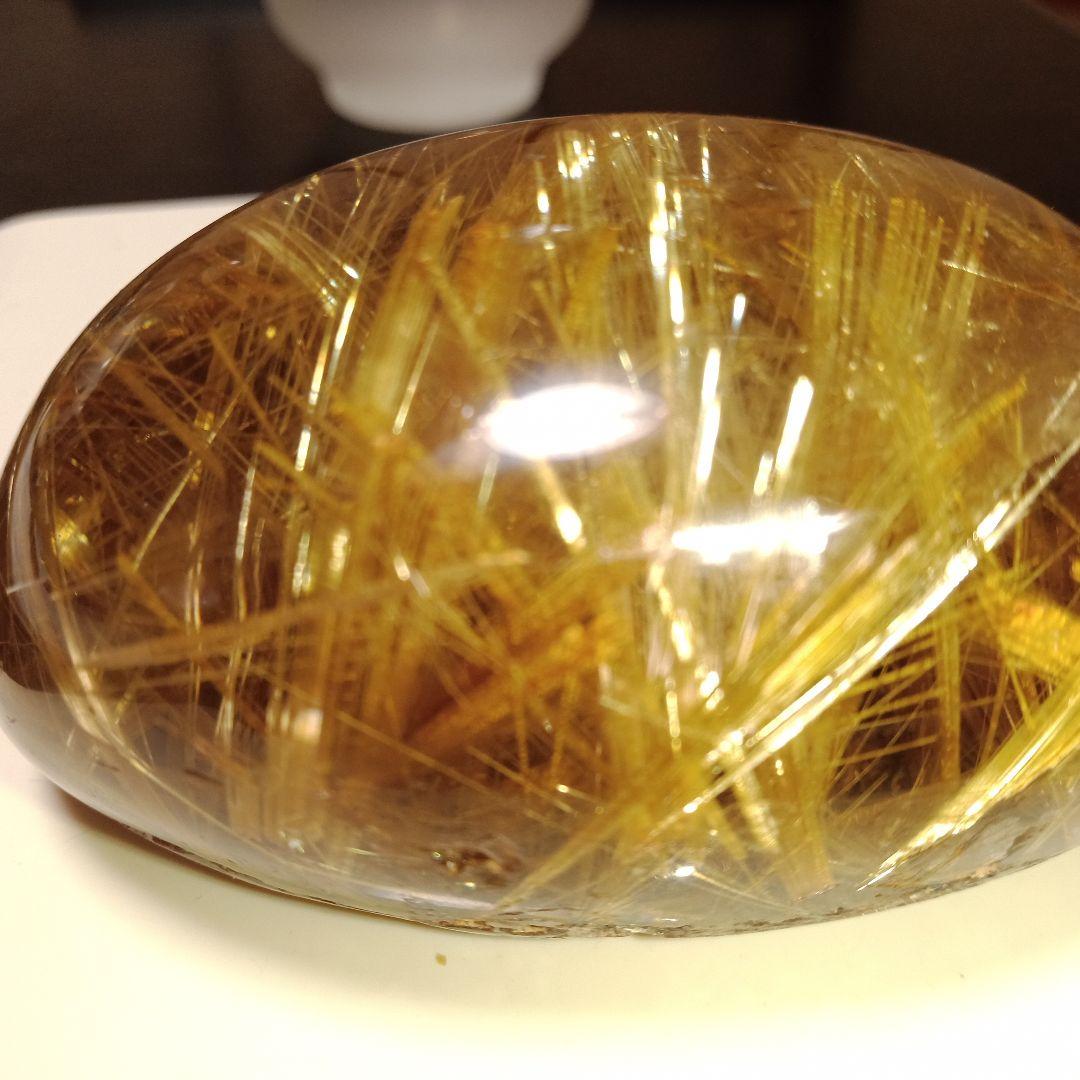天然石ルチルクォーツ 大型タンブル 224グラム