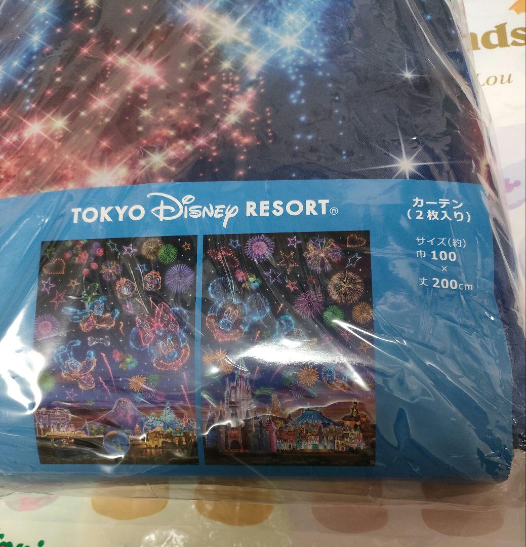新品 ディズニーリゾート 夜空 花火 カーテン ミッキーミニードナルドデイジー