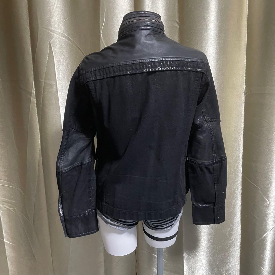 レザー切り替えジャケット ギミック grunge お兄系 ダークコア y2k