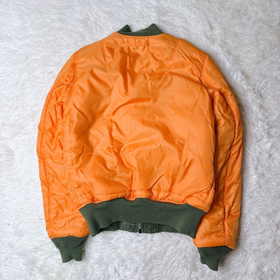 ✨美品✨ アルファ MA-1 フライトジャケット 緑 Mサイズリバーシブル 中綿