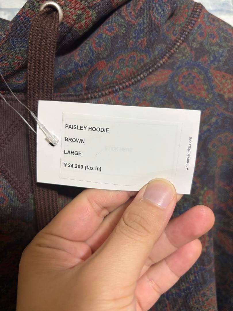 トップス WHIMSY PAISLEY HOODIE BURGUNDY