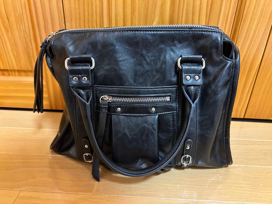 アンティークフェイクレザーボストン JEANASIS