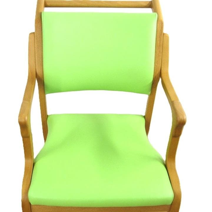 手摺付き介護用椅子　貞苅イス　ウエービングテープ　掛心地　良い　立ち上り易い