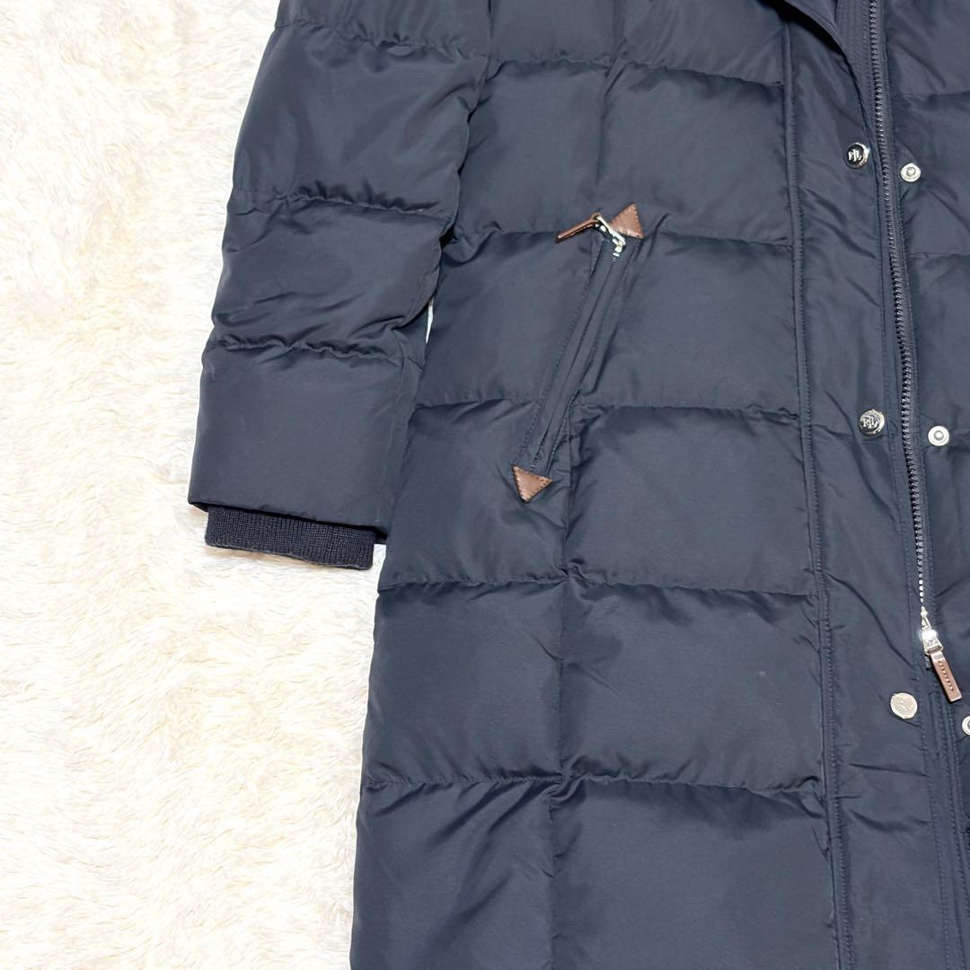 極美品✨ローレンラルフローレン ダウンコート ボア　ファー付 ネイビー S