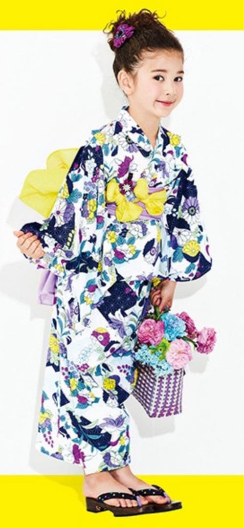 ANNA SUI 浴衣 ワンピース 130 美品 かわいい帯結び方付き