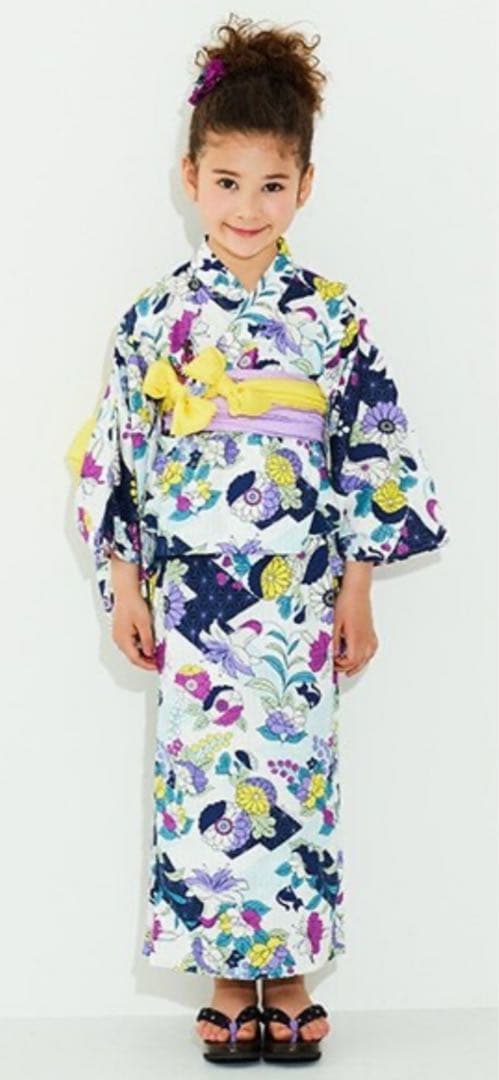 ANNA SUI 浴衣 ワンピース 130 美品 かわいい帯結び方付き