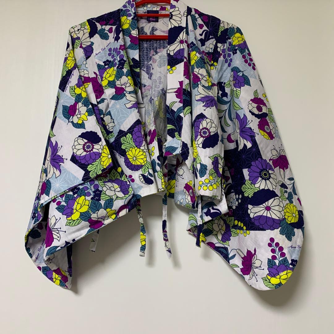 ANNA SUI 浴衣 ワンピース 130 美品 かわいい帯結び方付き