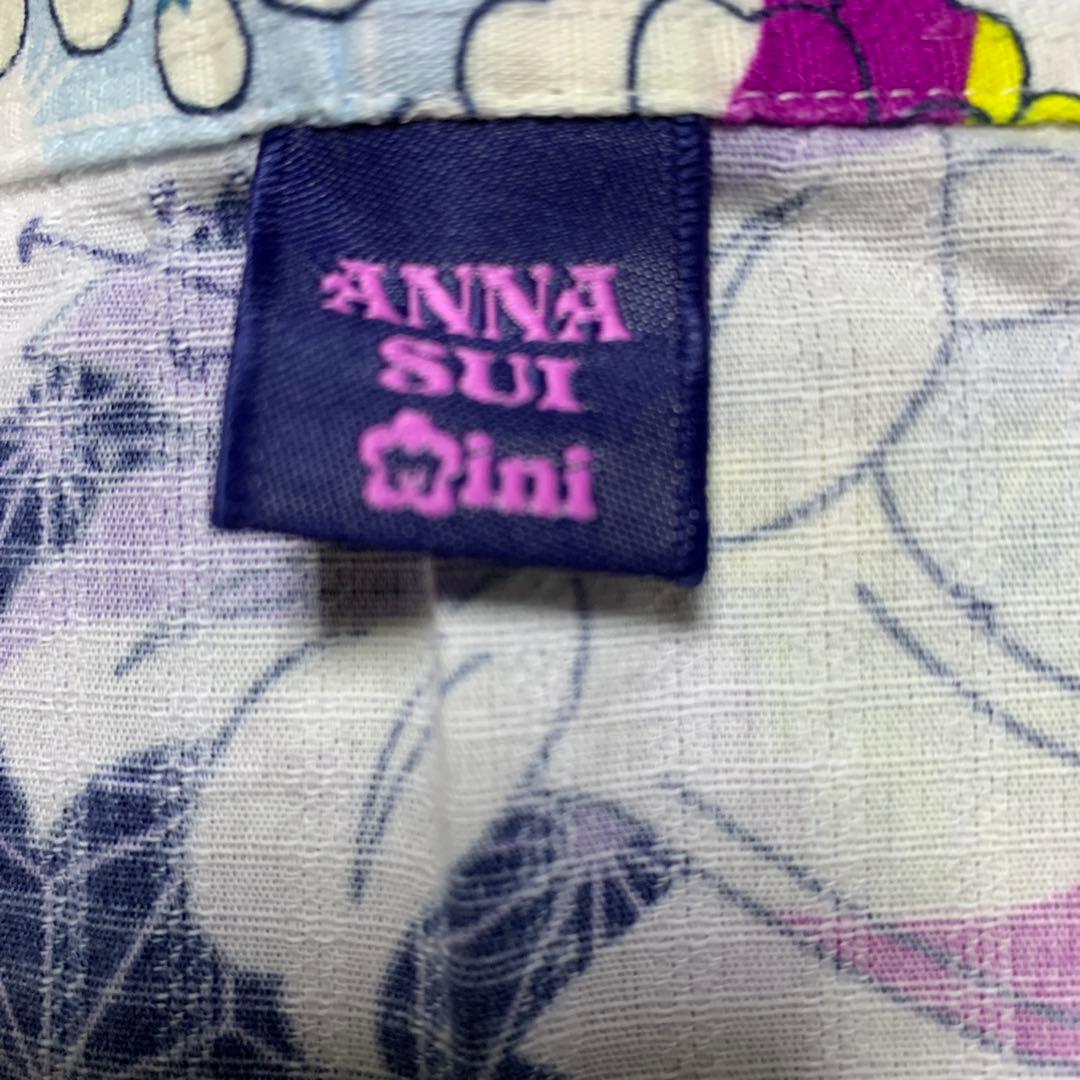 ANNA SUI 浴衣 ワンピース 130 美品 かわいい帯結び方付き