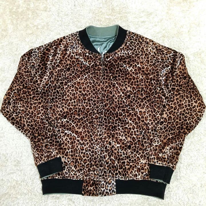 2104 美品 Rattle Trap スカジャン リバーシブル 刺繍 豹柄