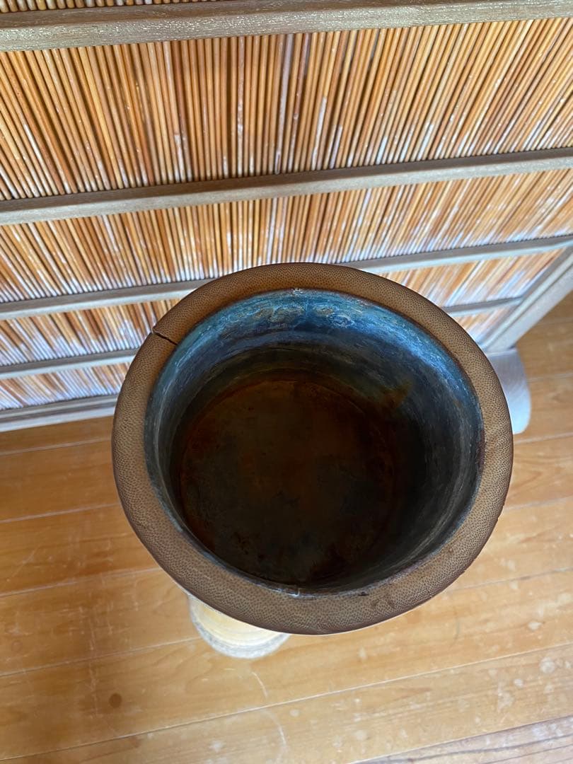 池坊　草月　華道　竹花器　竹二重切り　根付き