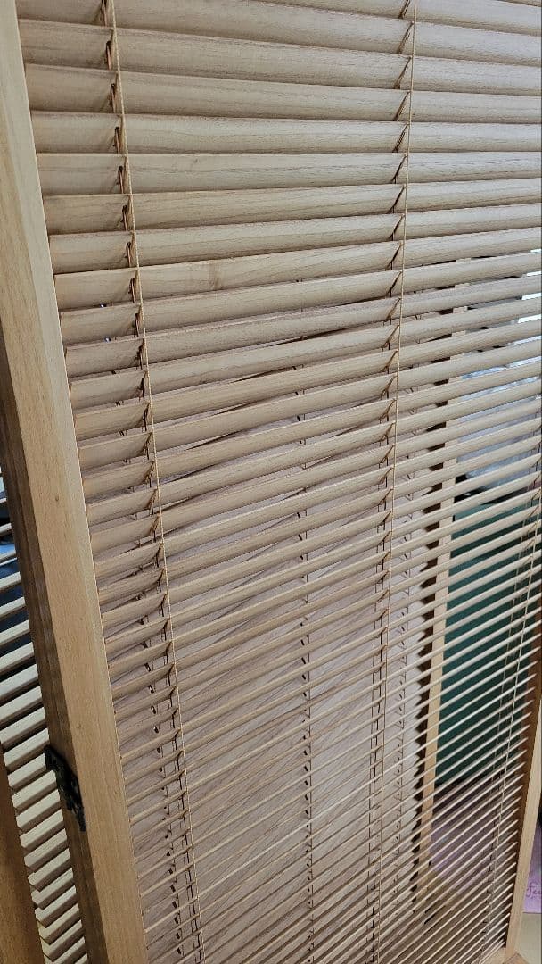 パーテーション　3連　キャスター　 高さ165cm 　木目