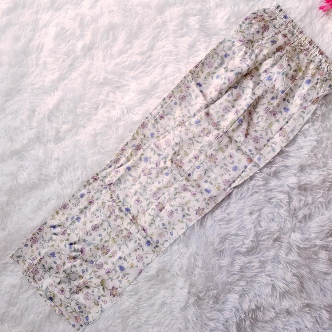 【新品タグ付】ミントン シルク100% パジャマ 上下セット S 総柄 ワコール