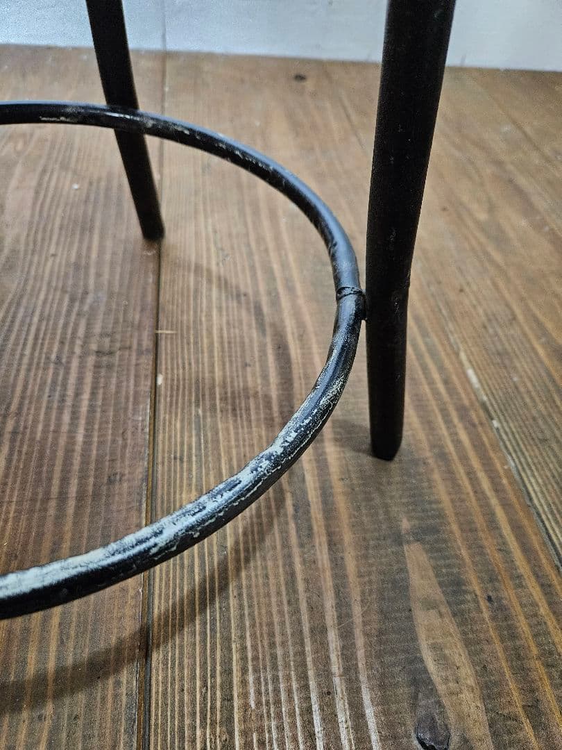 USヴィンテージ 鉄脚のスツール 丸椅子 チェア インダストリアル インテリア