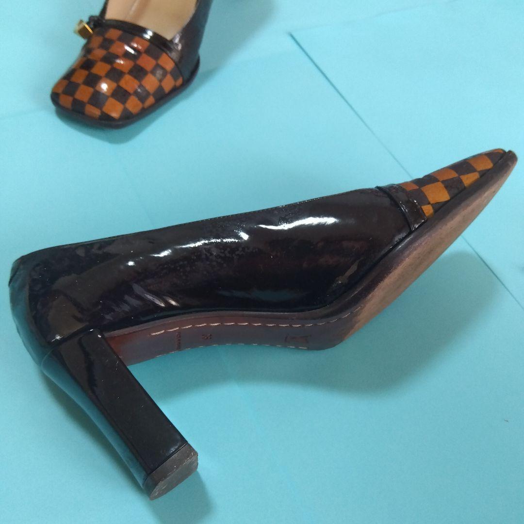 LOUIS VUITTON チェック柄 ハイヒール
