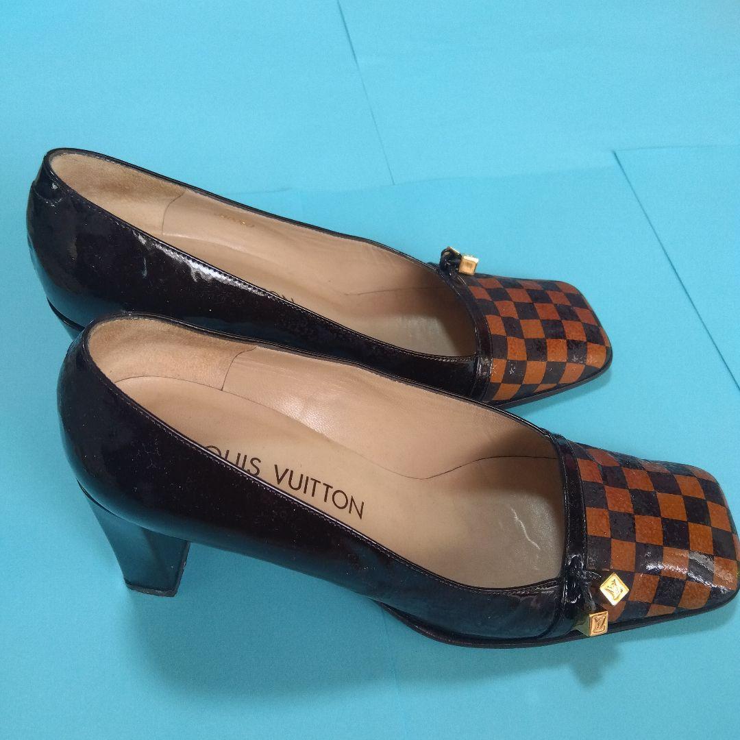 LOUIS VUITTON チェック柄 ハイヒール