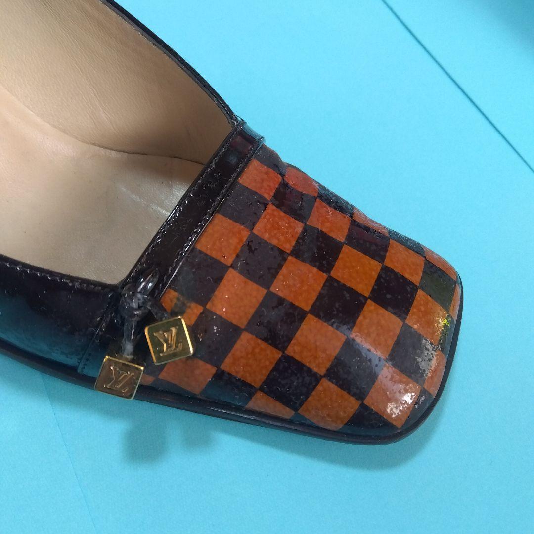 LOUIS VUITTON チェック柄 ハイヒール