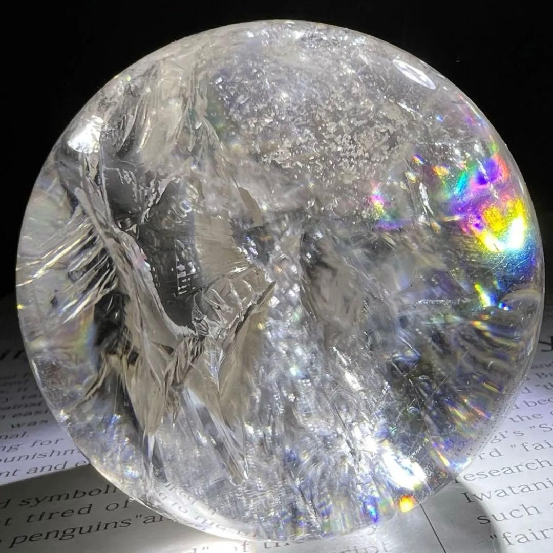 ✮超目玉✮☆美宝珠☆極品極上 水晶玉✨レインボー レムリアンシード 丸玉 天然石