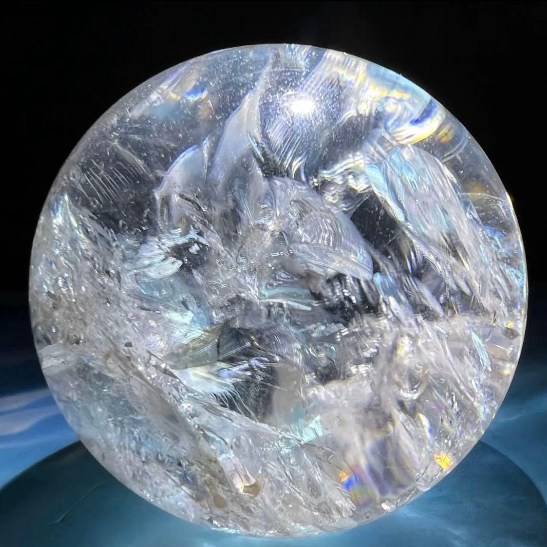 ✮超目玉✮☆美宝珠☆極品極上 水晶玉✨レインボー レムリアンシード 丸玉 天然石