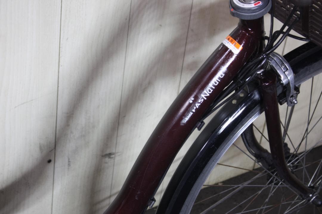 電動アシスト自転車 ダークブラウン 前カゴ付き