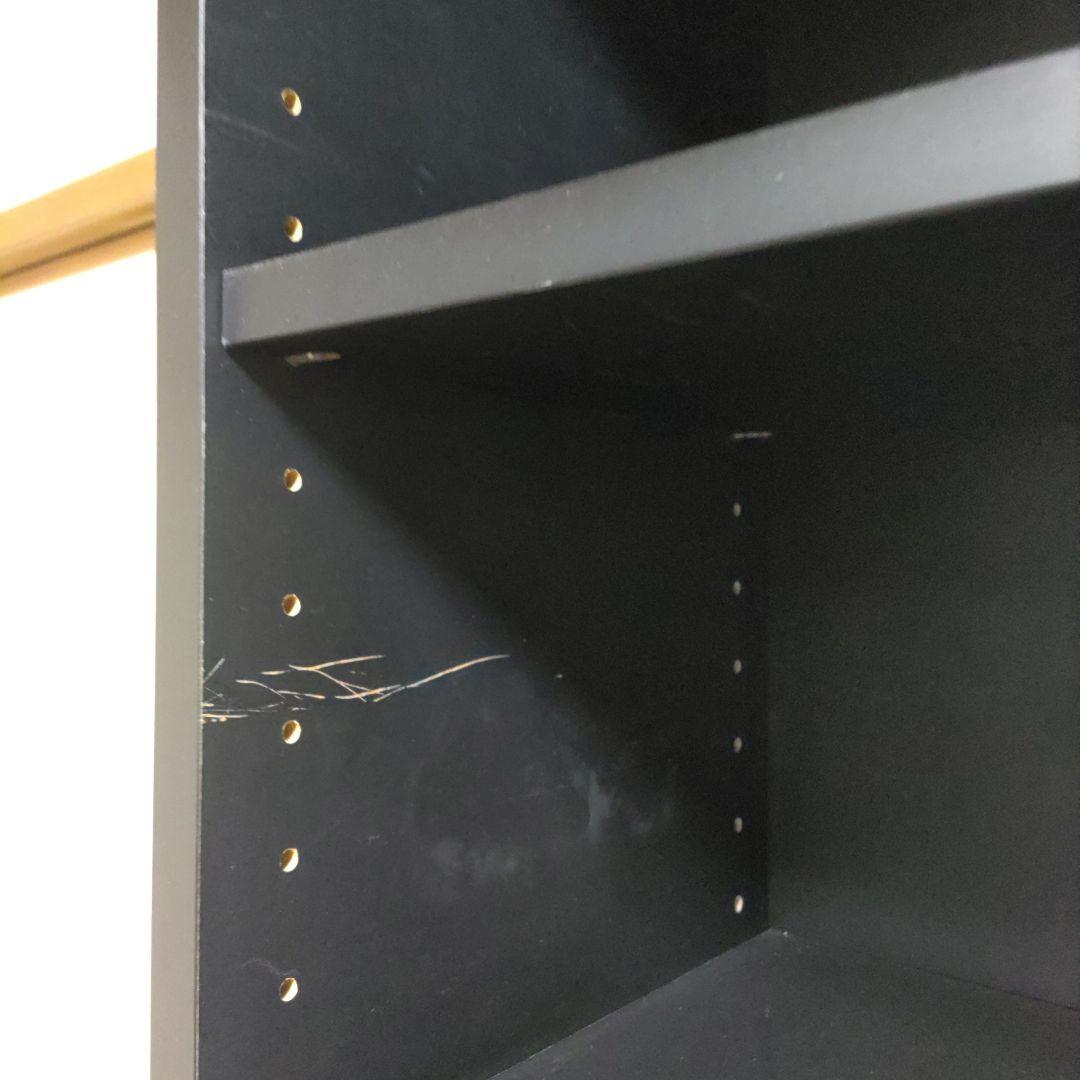 ブラック 6段本棚 ブックシェルフ