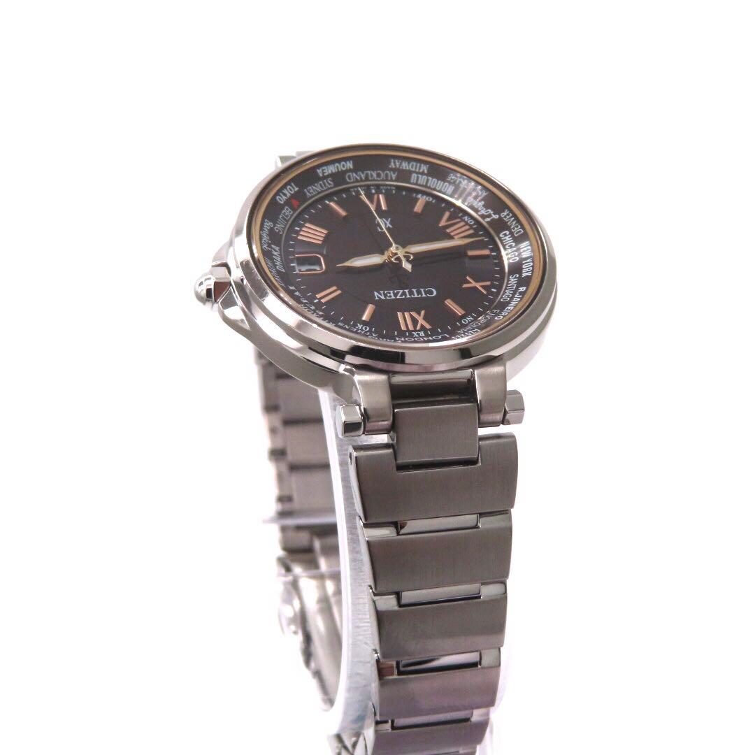 美品 EC1010 57X クロスシー 電波ソーラー シチズン 時計 レディース