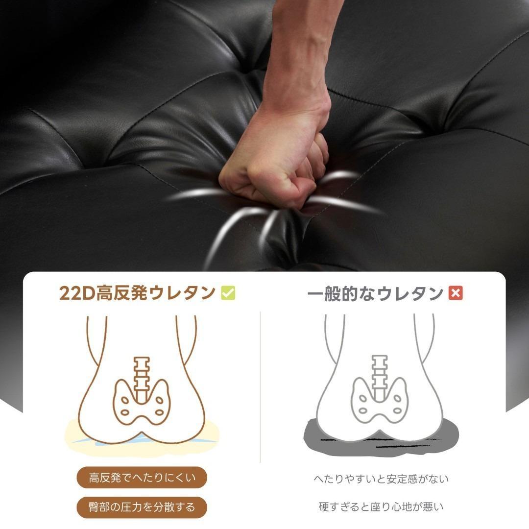 ソファー 3人掛け カウチソファ リビングソファ 肘掛け付き 枕付き PUレザー