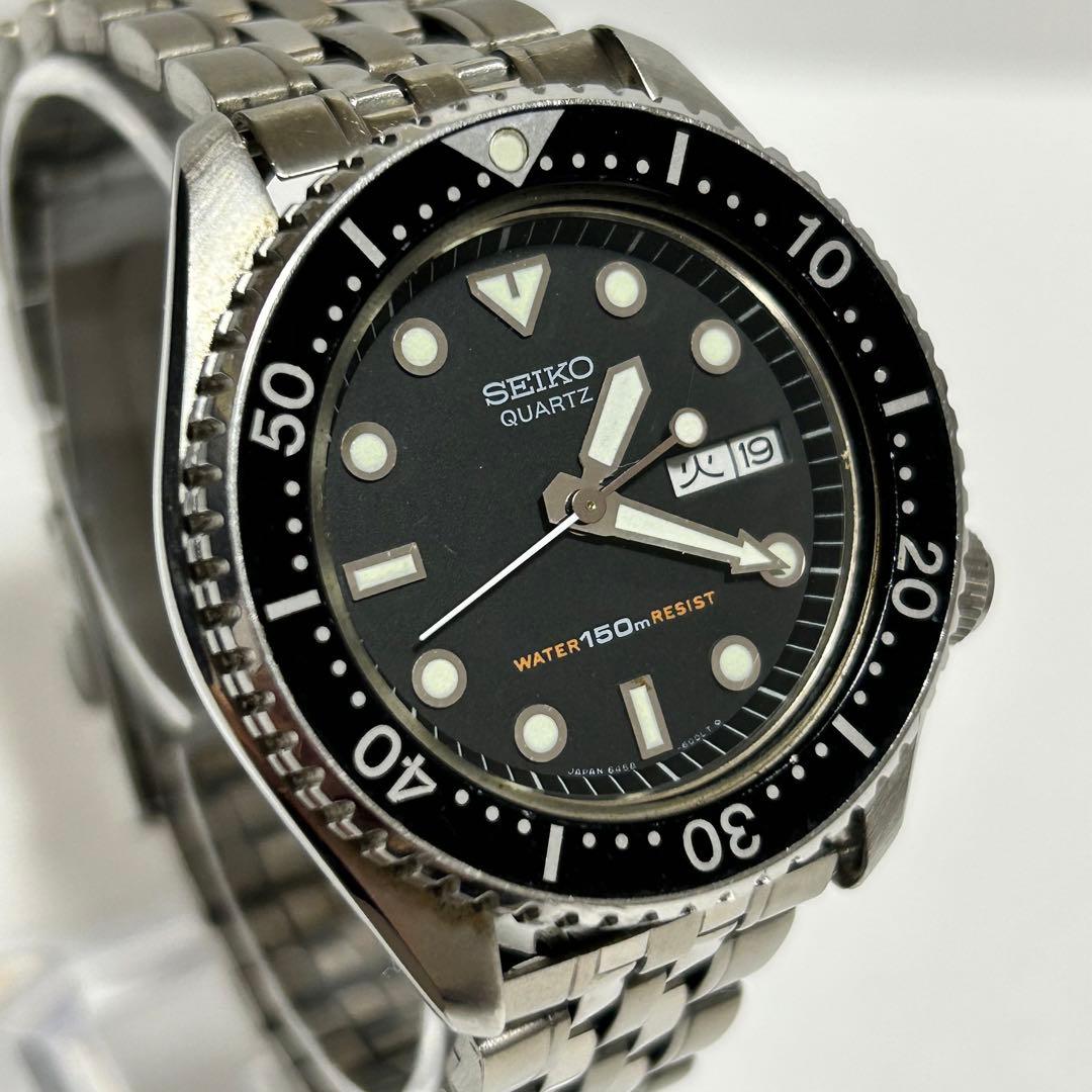 稼働/新品電池 SEIKO セイコー ダイバーズウォッチ ブラックボーイ 腕時計
