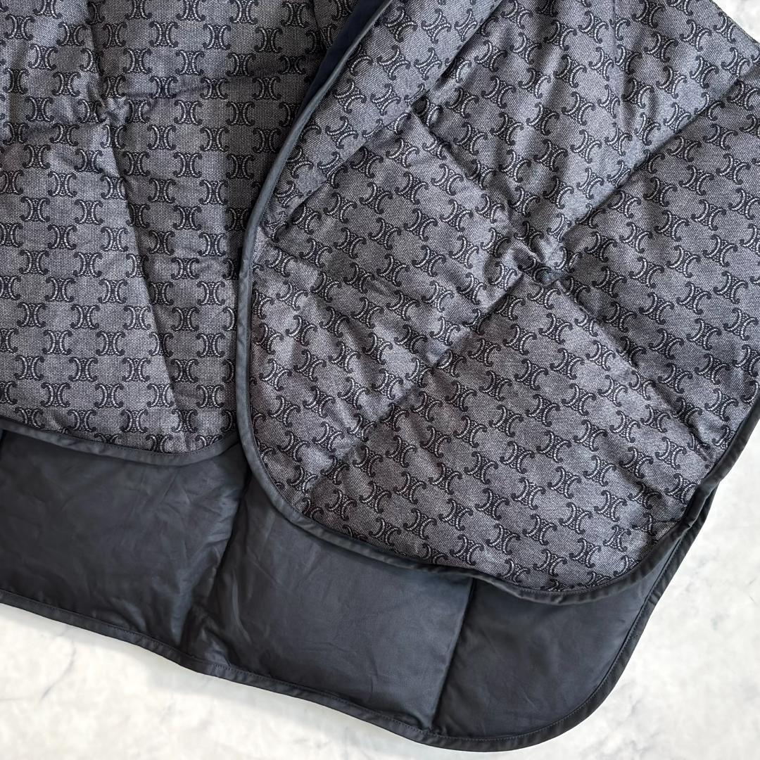 タグ付美品♪セリーヌ マカダム柄 総柄 ダウンベスト グレー sd9